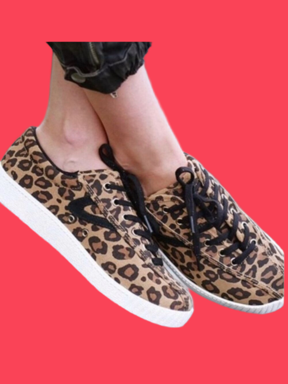 Tretorn Nylite Suede Leopard Print Sneakers